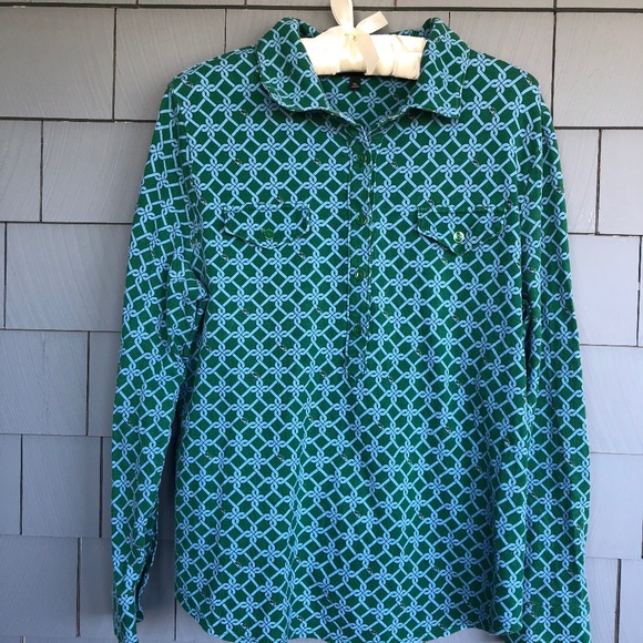 Talbots Long Sleeve Polo Top w/Classy Details - Picture 1 of 5